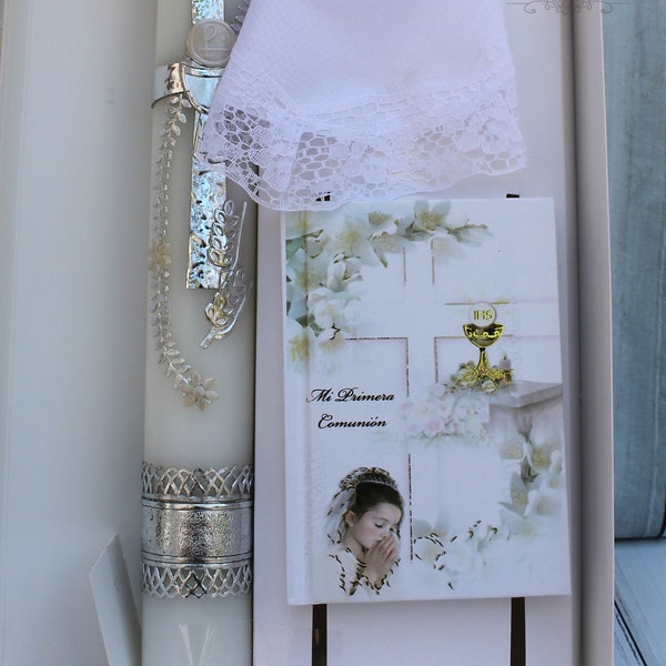 FAST SHIPPING!!! Beautiful First Communion Gift Set, Communion Gift, Communion Day, Communion Rosary, Communion Candle, Missal, Scapular