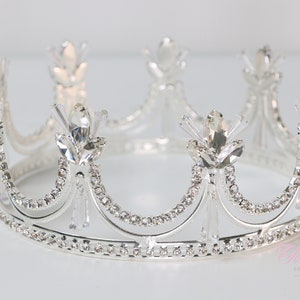 Fast Shipping!! Male Full Round Crown, King Crown, Adult King Crown, Vintage Men's Crown, Round Crown, Crystal Crown, Groom Crown, Medieval