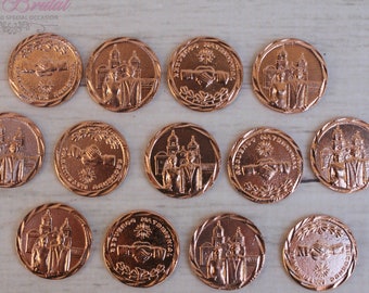 FAST SHIPPING!!! Rose Gold Coins, Unity Coins, Wedding Unity Arras, Wedding Unity Coins, Wedding Unity Arras, Wedding Gift, Anniversary