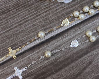 FAST SHIPPING! Handcrafted Beautiful Rosary, Wedding Rosary, Communion Rosary, Christening Rosary, Confirmation Rosary, Rosary Gift, Baptism