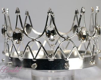 Lurrose Corona Con Strass Argento Per Donna E Ragazza, Diadema Da Sposa Per Compleanno E Matrimonio