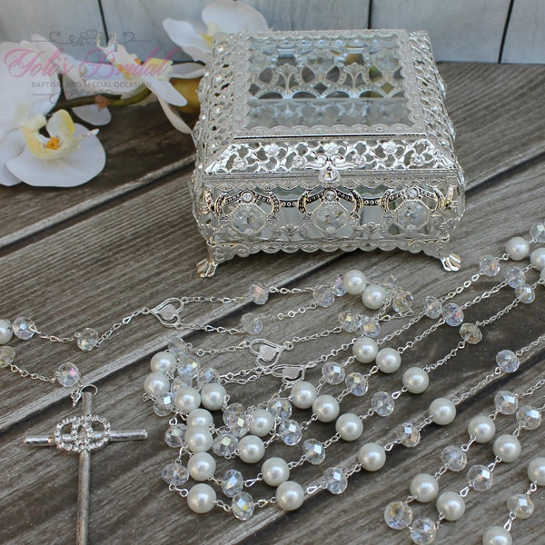 Special Buy!! Beautiful Lasso and Box Set, Unity Cord, Wedding lasso, Wedding Treasurer Chest, Lasso Box, Wedding Gift, Anniversary Gift