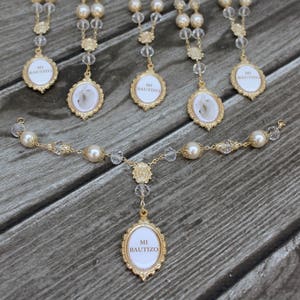 FAST Shipping!! Bracelet Rosary with clasp, Christening Keepsakes, Baptism Favors, Christening Giveaways, Finger Rosaries, Mini Rosary