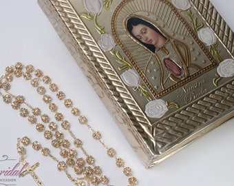 FAST SHIPPING!! Spanish Wedding Bible, Our Lady of Guadalupe, Virgen Mary Bible, Wedding Gift, Wedding Bible, Spanish Bible, Biblia, Wedding
