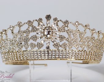 FAST SHIPPING!!! Gold Crown, Gorgeous Gold Tiara, Stunning Sparkle Tiara