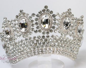 SCHNELLER VERSAND!!! Wunderschöne silberne Krone, wunderschöne silberne Tiara, atemberaubende funkelnde silberne Tiara, silberne Tiara, silberne Tiara, silberne Krone