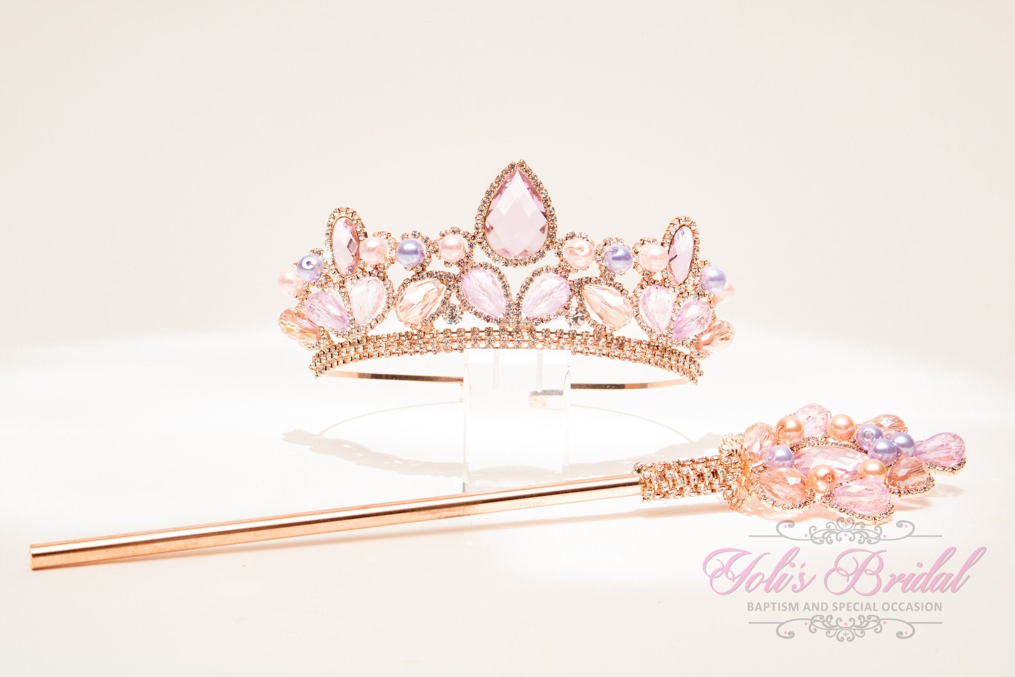 Rhinestone Scepter Double Sided Crown Style Princess Favor 