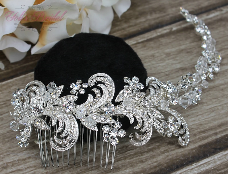 FAST SHIPPING Bridal Hair Comb, Wedding Hair Comb, Crystal Hair Comb, Swarovski Hair Comb, Headpiece, Crystal Headpiece, Bridal Headpiece image 1