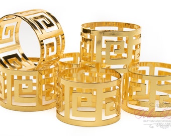 FAST SHIPPING!! Set of 6 Napkin Ring Holder, Wedding Napkin Rings, Gold Napkin Rings, Table Decor, Gold Ring Holders, Gold Table Decor