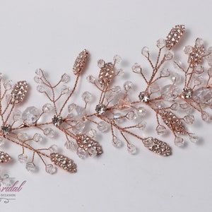 FAST SHIPPING!!! Rose Gold Headband, Bridesmaid Rose Gold Headband, Wedding Headband, Crystal Headband, Pearl Headband, Gold Headband