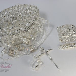 ENVÍO RÁPIDO!!! Hermoso conjunto de bodas de plata, lazo de bodas, lazo de bodas, 25 aniversario, regalo de bodas, cordón de unión nupcial, regalo de bodas