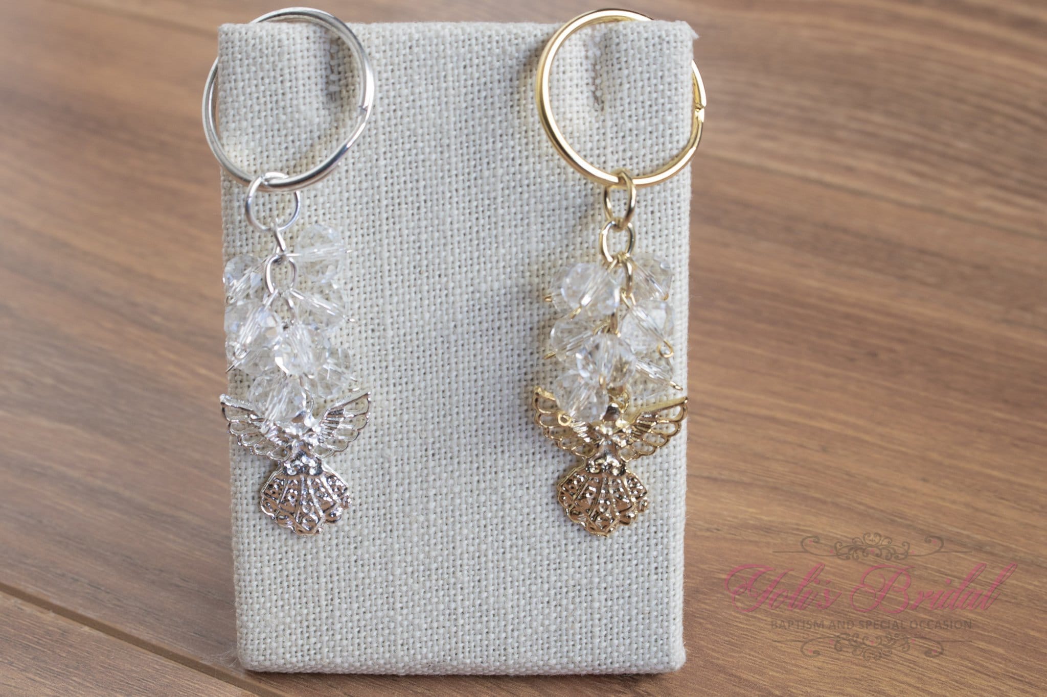 30 Pièces Pendentif Perle Ange Gardien - Porte-clés Baptême Mariage Confirmation (Couleur Aléatoire)