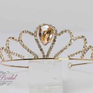 FAST SHIPPING! Little Girl Tiara with Champagne Crystals, Crystal Tiara, Wedding Tiara, Crown, Princess Tiara, Quinceañera, Sweet 16 Tiara