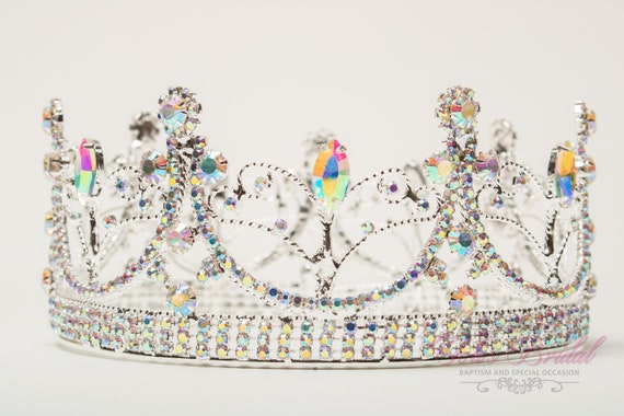 FAST SHIPPING! Silver Aurora Borealis Sparkling Tiara  display picture 1