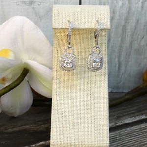 FAST SHIPPING Beautiful Silver Zirconia Jewelry Set Bridal image 7