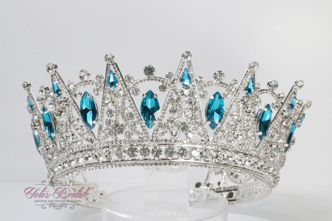 FAST SHIPPING! Silver and Turquoise Tiara, Silver Tiara, Silver