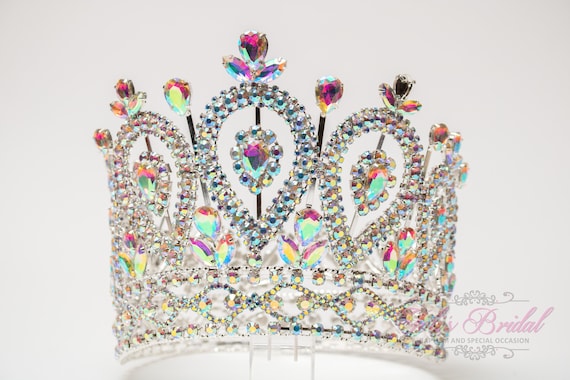 FAST SHIPPING! Silver Aurora Borealis Sparkling Tiara  display picture 2