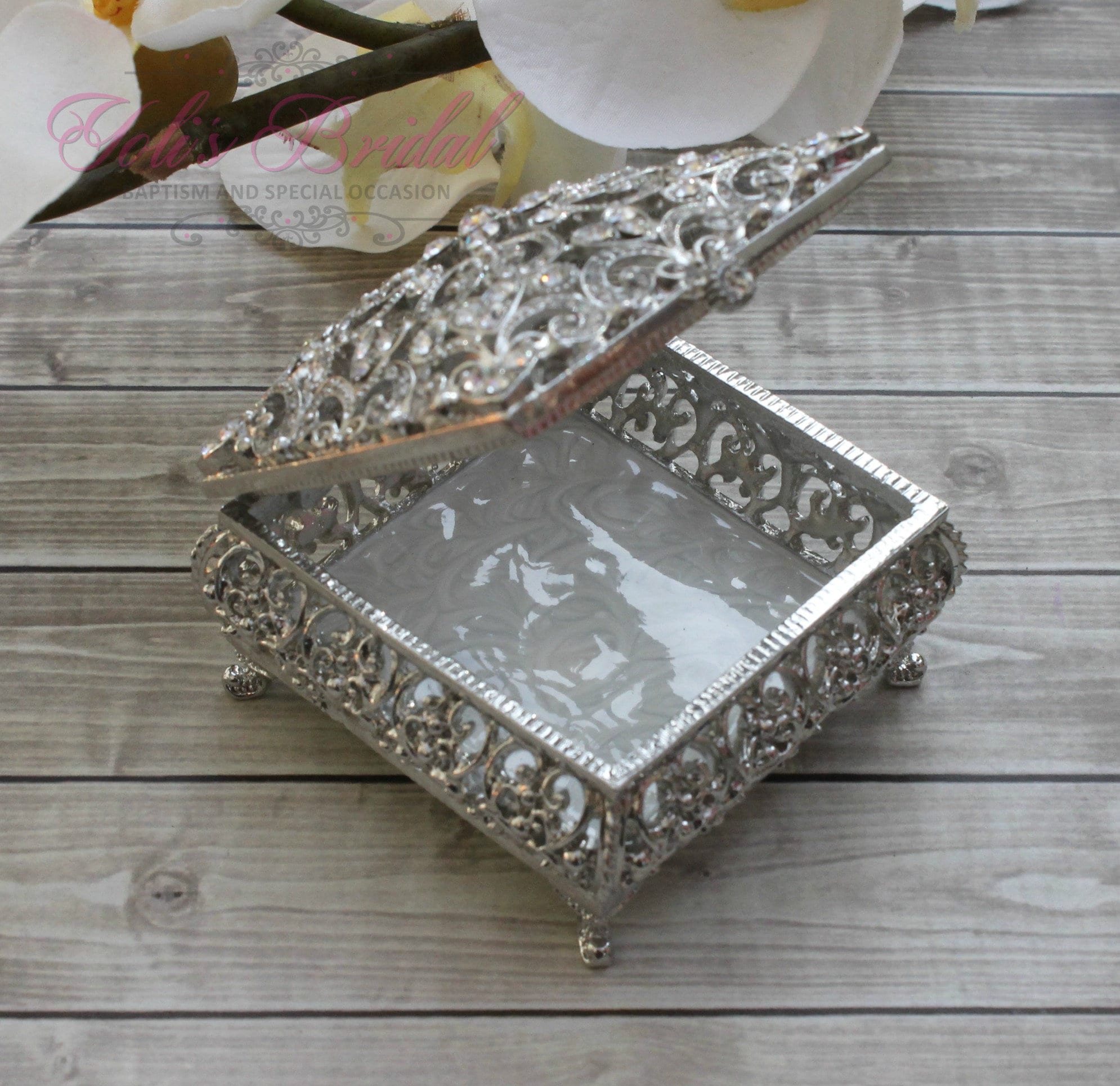 FAST Shipping! Beautiful Swarovski Crystal Box, Wedding Arras Box ...