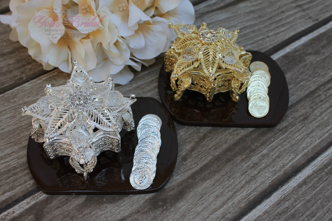 Arras Rings NEW!! Silver or Gold Wedding Arras, Ring Box, Arras De Boda, Unity ...