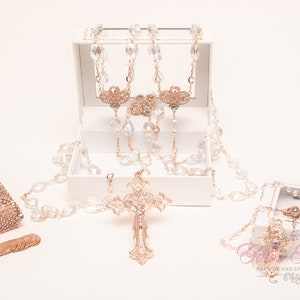 Hermoso Set de Boda Completo en color Rose Gold, Rose Gold Lazo, Arraz, Rosario