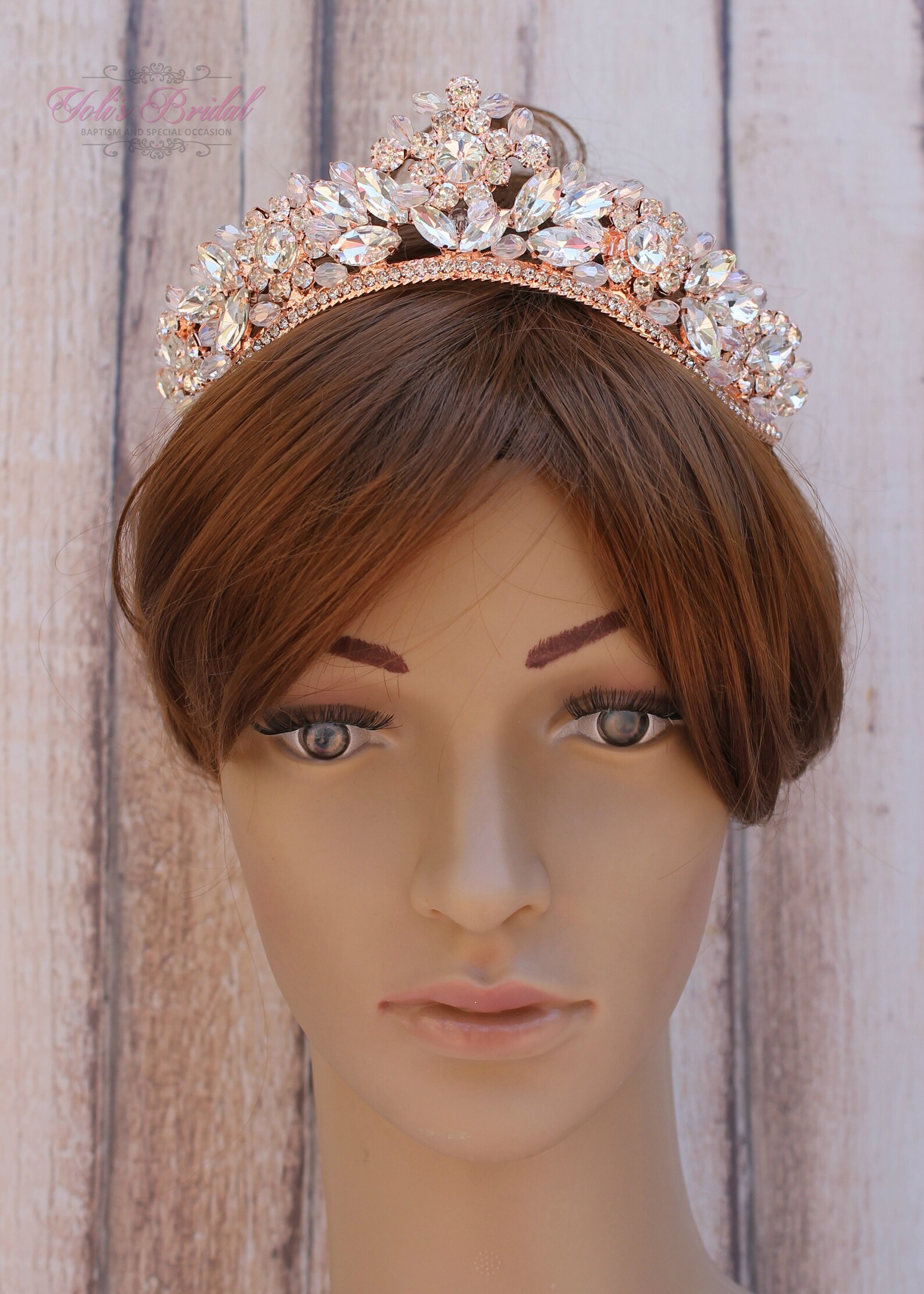 FAST SHIPPING Rose Gold Sparkling Tiara Crystal Tiara Etsy