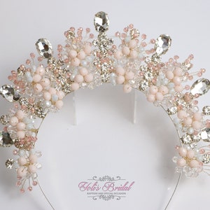 FAST Shipping!!! Gold Halo Crown, Bridal Wreath, Bridal Headband, Wedding Headband, Bride Tiara, Rhinestone Halo, Crystal Wreath