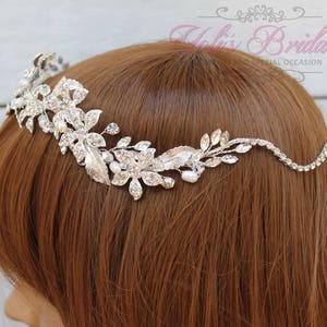 FAST SHIPPING Silver Swarovski Bridal Halo, Bridal Wreath, Bridal Hair Comb, Swarovski Hair Comb, Crystal Hair Comb, Swarovski Hairband image 5