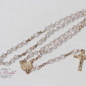 FAST SHIPPING!! Beautiful Gold Rosary, Wedding Rosary, Communion Rosary, Christening Rosary, Confirmation Rosary, Rosary Gift