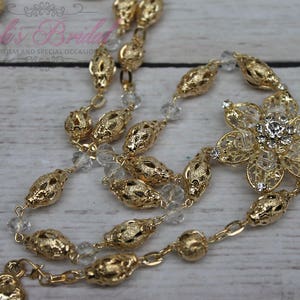 SALESALE Handcrafted Beautiful Gold Rosary, Communion Rosary, Rosary Gift, Confirmation Rosary, Christening Rosary, Baptism Rosary image 3