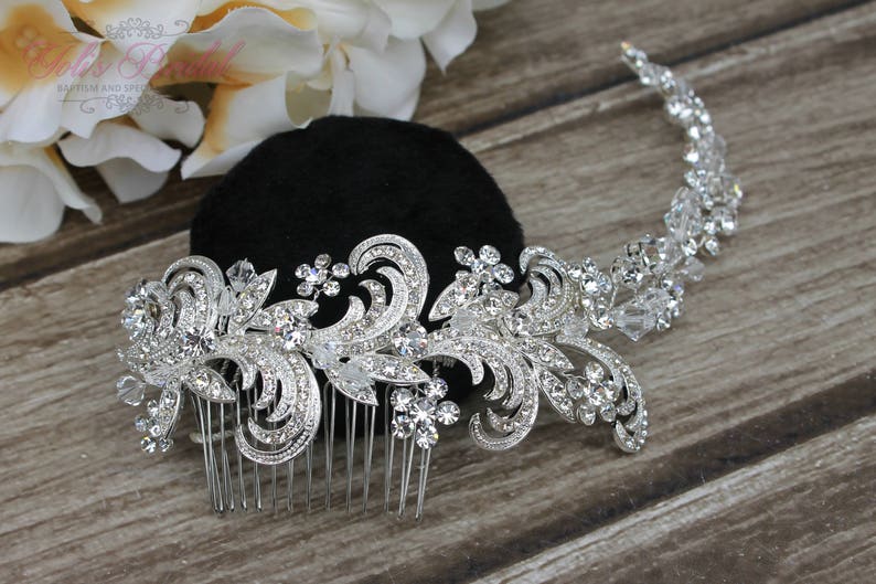 FAST SHIPPING Bridal Hair Comb, Wedding Hair Comb, Crystal Hair Comb, Swarovski Hair Comb, Headpiece, Crystal Headpiece, Bridal Headpiece image 2