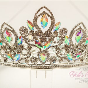 FAST SHIPPING!! Silver Little Girl Round Crown, Royal Crown, Full Crown, Tiara, Pageant Crown, Crown, Crystal Crown, Pageant