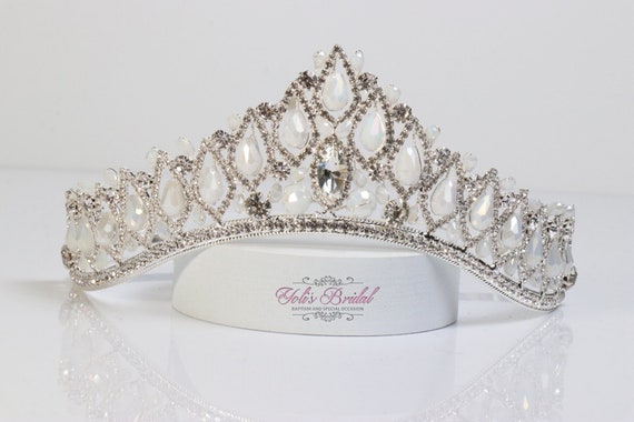 FAST SHIPPING!!!! Silver Sparkling Tiara, Crystal Tiara  display picture 2
