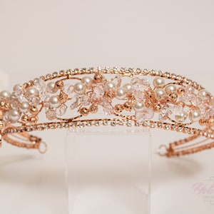 FAST SHIPPING!!! Rose Gold Headband, Bridesmaid Rose Gold Headband, Wedding Headband, Crystal Headband, Pearl Headband, Rose Gold Headband