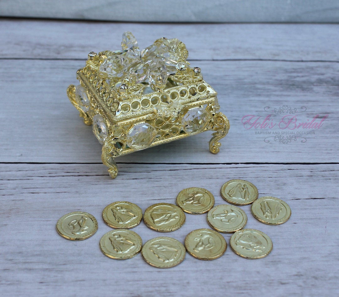 NEW!!! Gold Wedding Arras, Ring Box, Arras De Boda, Anniversary Unity ...