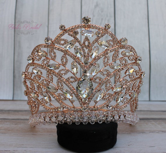 FAST Shipping!!! Rose Gold Sparkling Tiara, Crystal Tiara  display picture 1