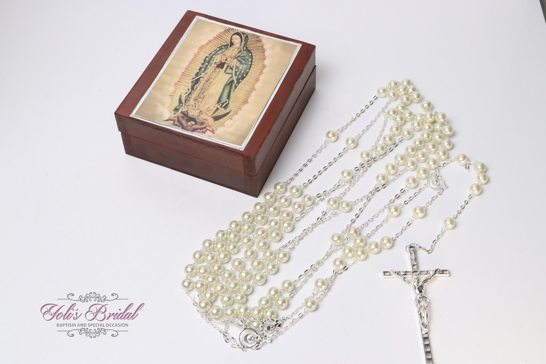 FAST SHIPPING! Beautiful Our Lady of Guadalupe, Silver Wedding Lasso ...