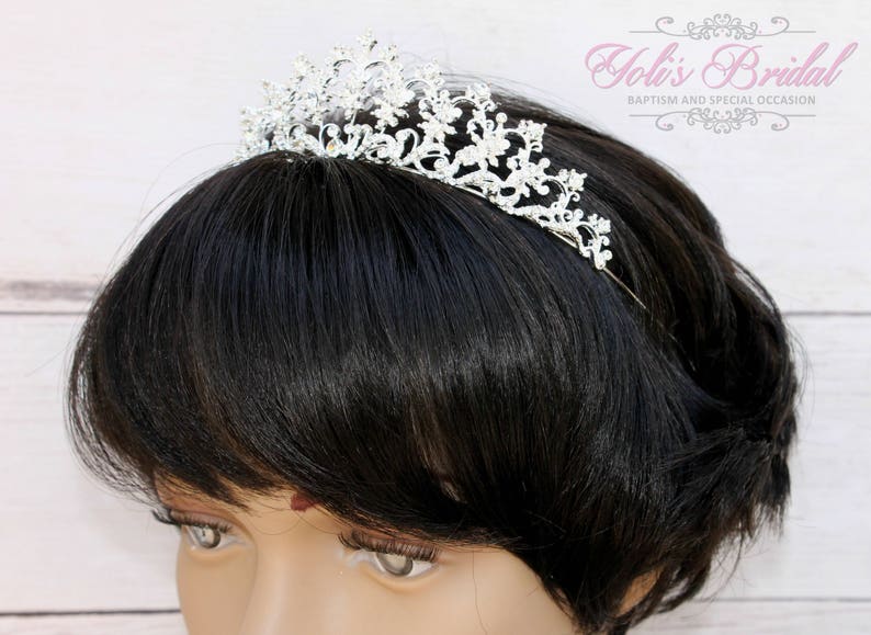 FAST Shipping Swarovski Tiara, CristalTiara, Wedding Tiara, Crown, Princess Tiara, Quinceañera, Cristal Headpiece image 5