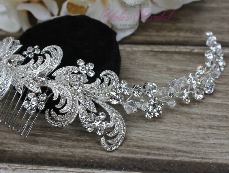 FAST SHIPPING Bridal Hair Comb, Wedding Hair Comb, Crystal Hair Comb, Swarovski Hair Comb, Headpiece, Crystal Headpiece, Bridal Headpiece image 3