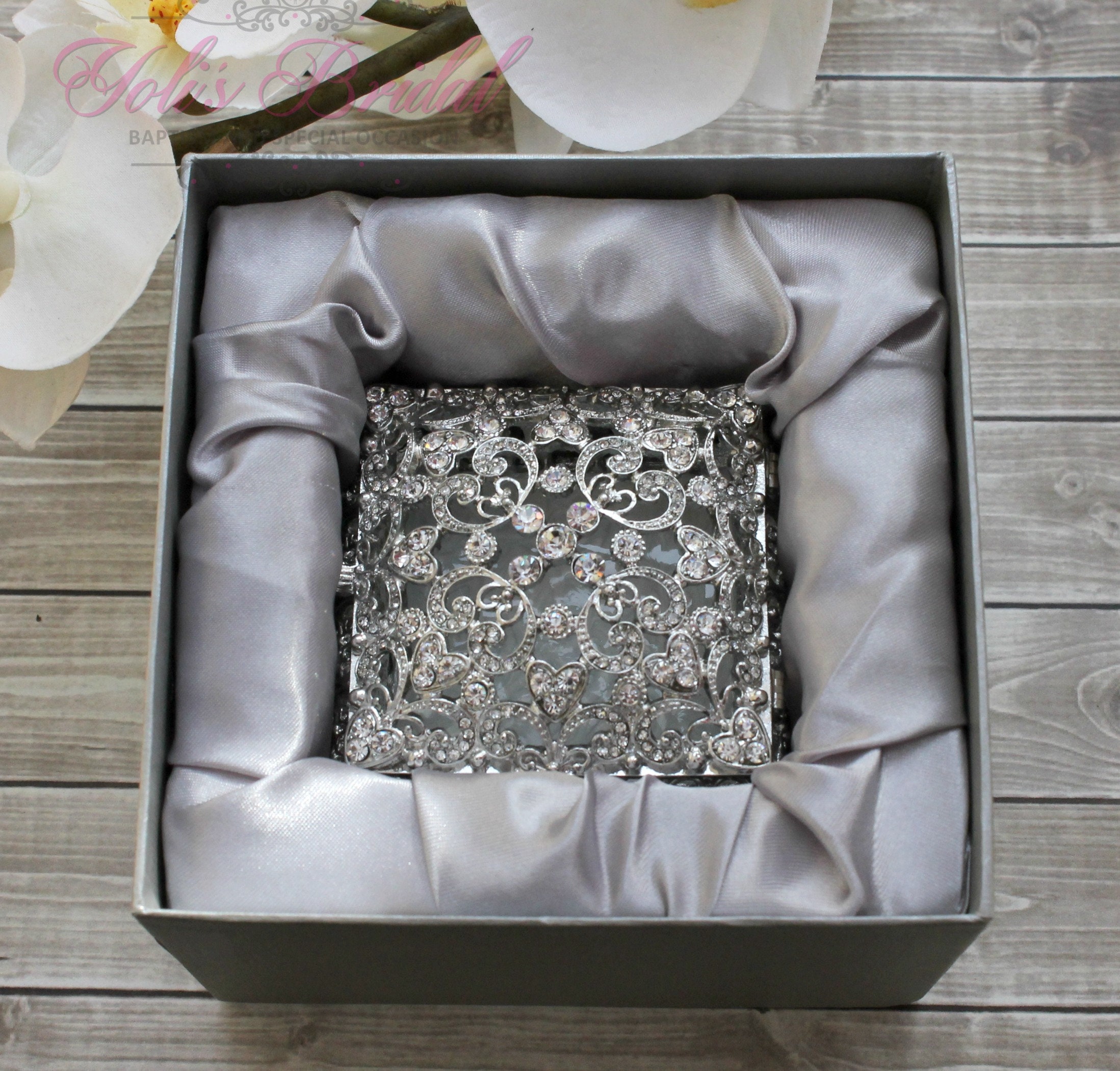 FAST Shipping! Beautiful Swarovski Crystal Box, Wedding Arras Box ...