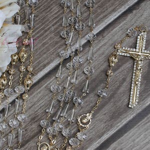 ENVIO RAPIDO!! Hermoso Lazo de Boda de Cristales Dorado, Lazo para Boda, 50 Aniversario, Regalo de Boda, Lazo para Bodas de Oro