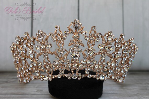 FAST Shipping!!! Rose Gold Swarovski Tiara, Crystal Sparkle  display picture 1