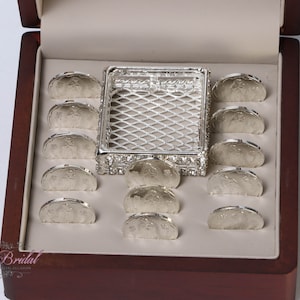 ¡ENVÍO RÁPIDO! Arras de boda de plata en una hermosa caja de madera, hermosa caja de bodas de plata, Arras de boda en una caja de madera, Arras de Boda