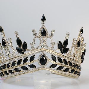 FAST SHIPPING!!! Gold and Black Stones Tiara, Gorgeous Gold Tiara, Sparkle Tiara, Gold Crown, Gold and Black Crown, Gold Tiara, Black Tiara