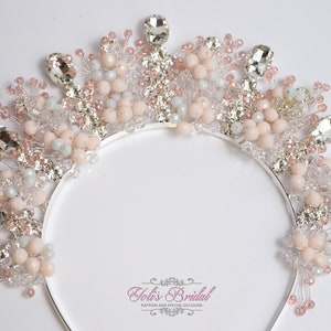 FAST Shipping!!! Gold Halo Crown, Bridal Wreath, Bridal Headband, Wedding Headband, Bride Tiara, Rhinestone Halo, Crystal Wreath