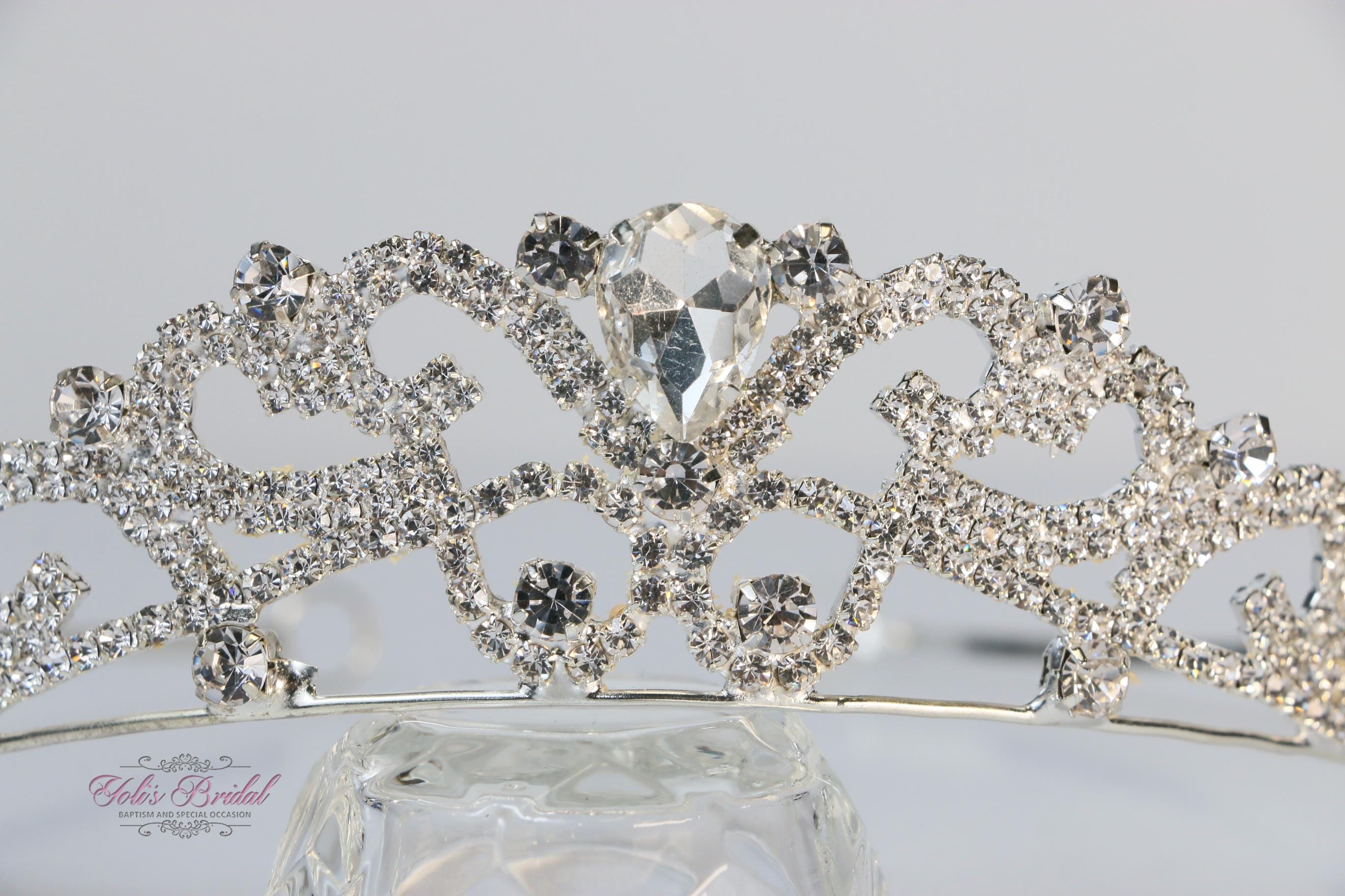 FAST SHIPPING! Silver Sparkling Tiara, Crystal Tiara  display picture 2