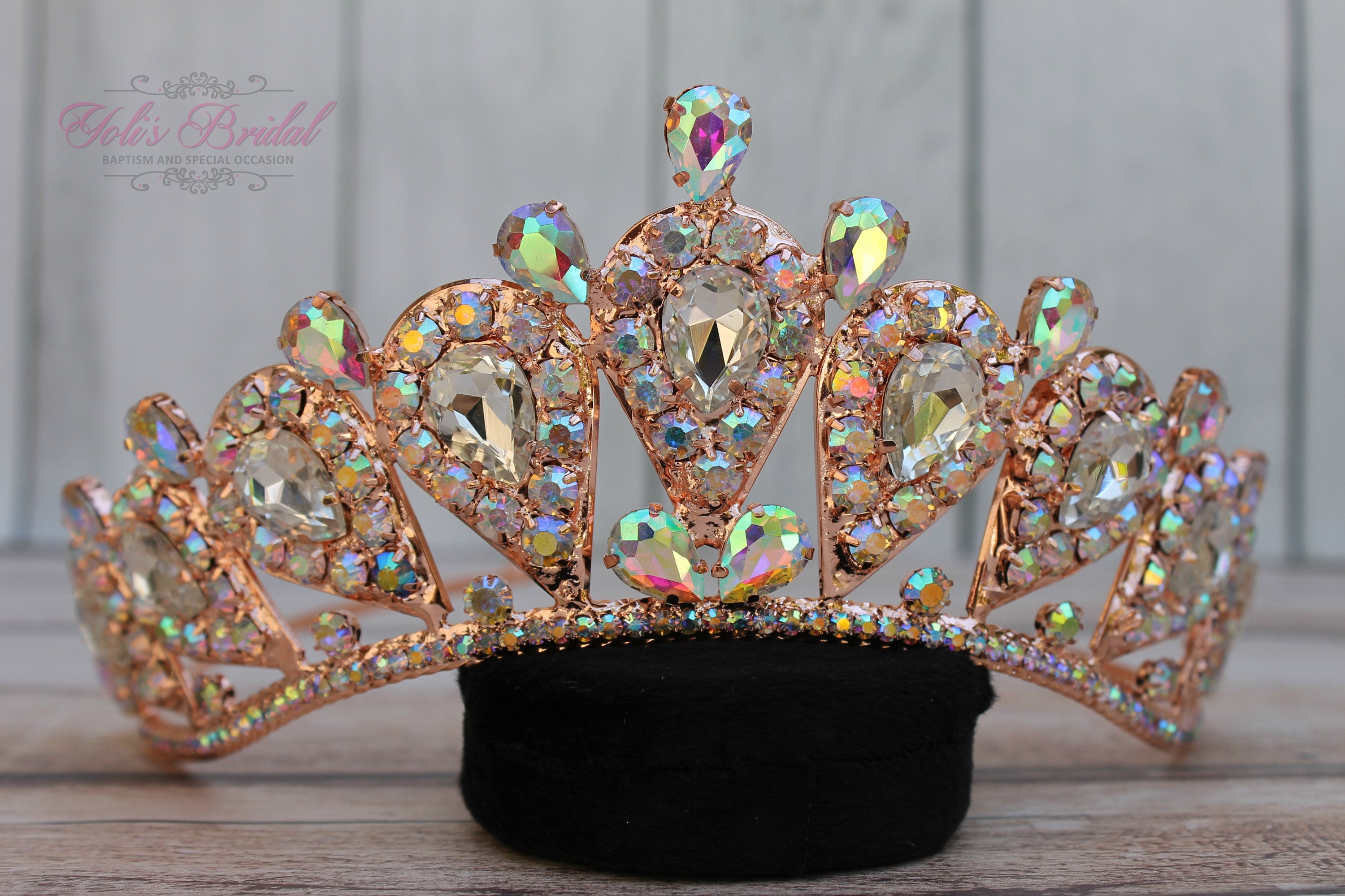 FAST SHIPPING!!! Rose Gold Sparkling Tiara, Crystal Tiara 