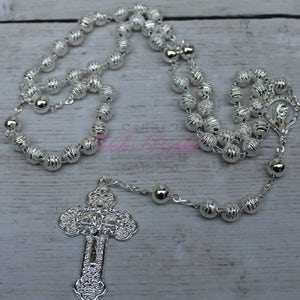 SALESALE Handcrafted Beautiful Wedding Silver Rosary, Wedding Rosary, Rosary Wedding Gift image 1