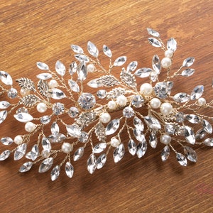 FAST SHIPPING!!! Gold Bridal Hair Comb, Gold Wedding Hair Comb, Hair Comb, Swarovski Hair Comb, Headpiece, Crystal Headpiece