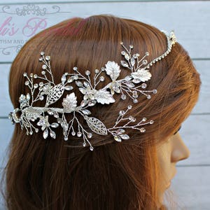 FAST SHIPPING Gold Swarovski Bridal Halo, Bridal Wreath, Bridal Hair Comb, Swarovski Hair Comb, Crystal Hair Comb, Swarovski Hairband image 4