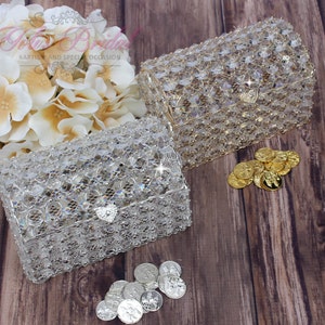 New!! BIG Gold Box, Elegant and Sparkling Arras, Arras de Boda, Wedding Coins, Wedding Unity Coins, Arras par